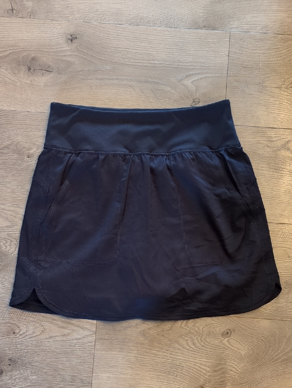 zuda Black Mini Skort with Front Pockets